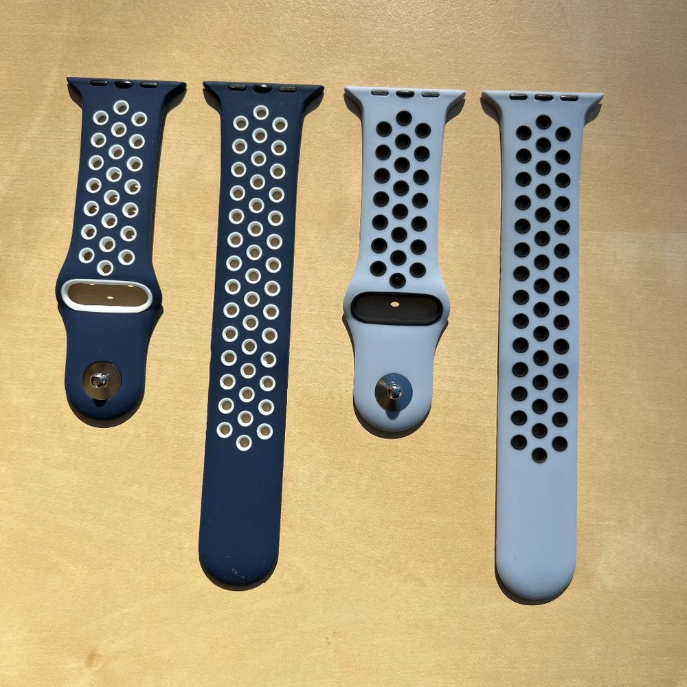 2x Silicone Sport Straps for Apple Watch Ultra & 42mm/44mm/45mm iWatch